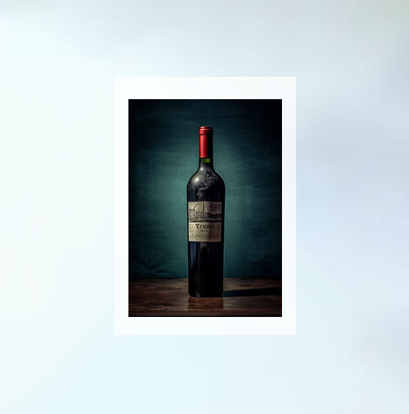 ワインボトルのアートポスター原画のみ設置イメージ