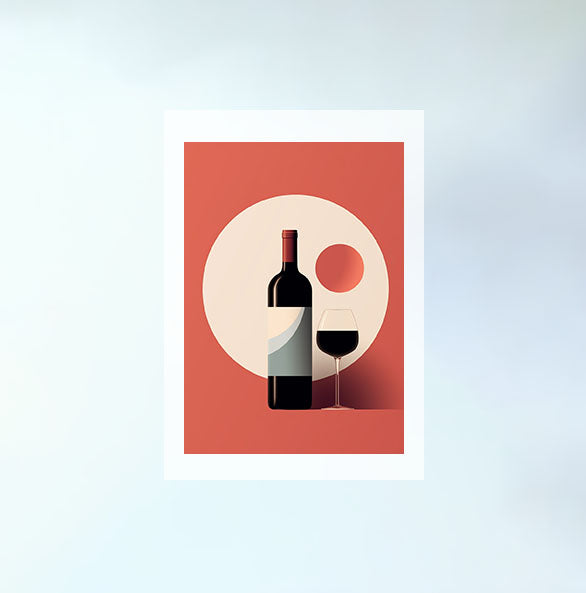 ワインのアートポスター原画のみ設置イメージ