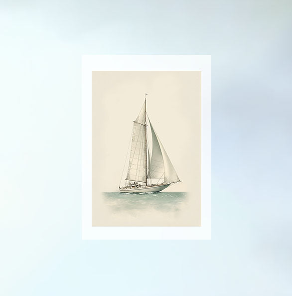 ヨットのアートポスター原画のみ設置イメージ